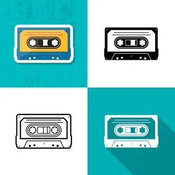Vector music cassette tape icon イラスト素材