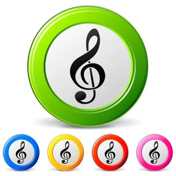 Vector music icons Stock Illustration