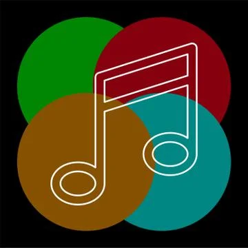 Vector music note sign - musical symbol sign Stock Illustration