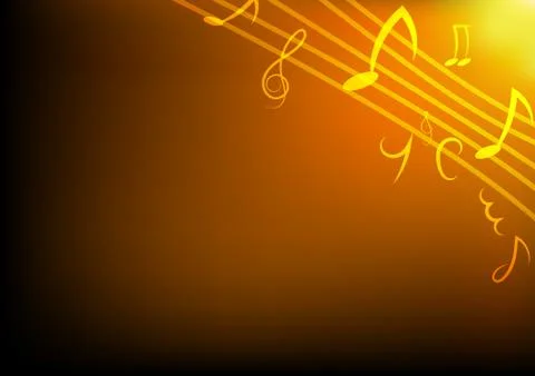 Vector : Music notes and line background Stock Illustration