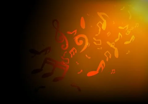 Vector : Music notes and space for text background Illustrazione stock