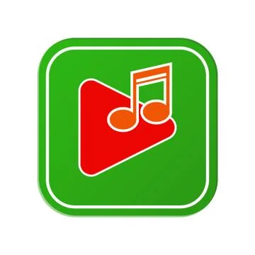 Vector music player icon for logos, websites , and apps Stock Illustration