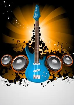 Vector music poster Stock Illustration