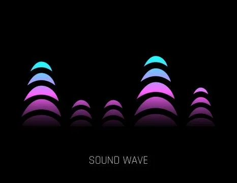 Vector music sound waves. Audio digital equalizer technology, console panel Stock Illustration