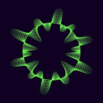 Vector music sound waves. Audio digital equalizer technology, console panel Stock Illustration