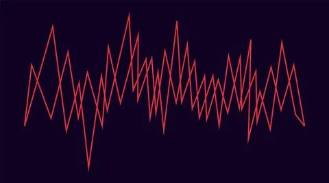 Vector music sound waves. Audio digital equalizer technology, console panel Ilustración de archivo