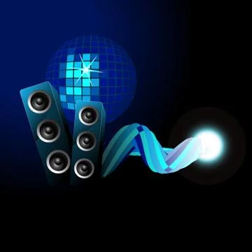 Vector music speaker design Stock Illustration