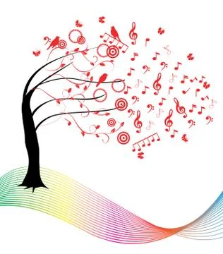 Vector music tree Stock Illustration