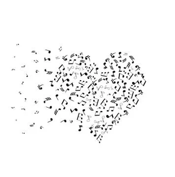 Vector Musical Heart Stock Illustration