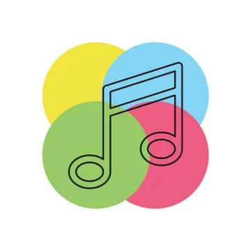 Vector musical note symbol - melody Stock Illustration