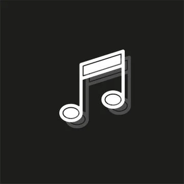 Vector musical note symbol - melody sign abstract - music icon Stock Illustration