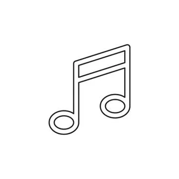 Vector musical note symbol - melody Stock Illustration