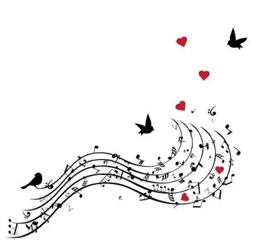 Vector Musical Notes Illustrazione stock