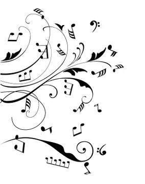 Vector musical notes Stock Illustration