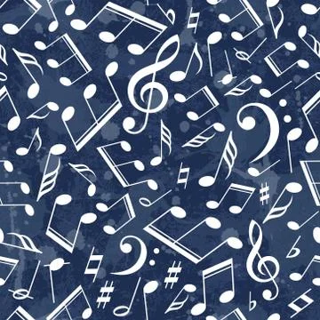 Vector musical pattern with notes Illustrazione stock