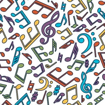 Vector musical pattern with notes Illustrazione stock