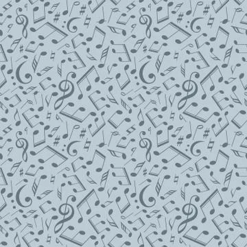 Vector musical pattern with notes Illustrazione stock