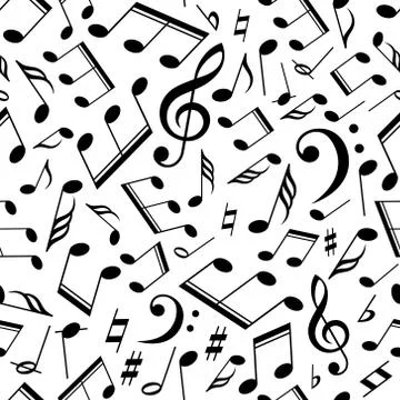 Vector musical pattern with notes Illustrazione stock