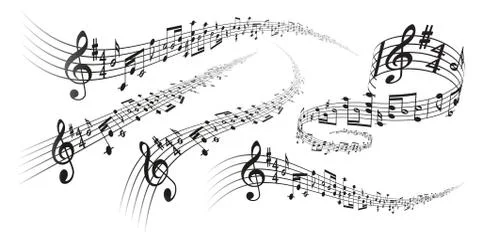 Vector musical score decorations Stock Illustration