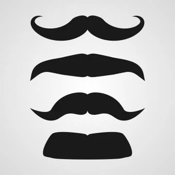 Vector mustache set Stock Illustration