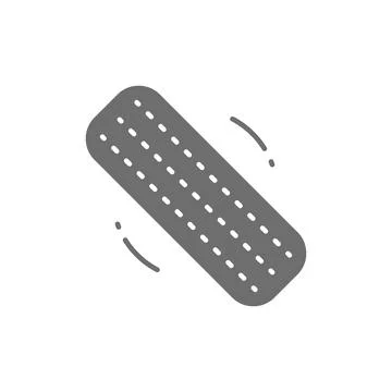 Vector nail file, manicure salon gray icon. Stock-Illustration