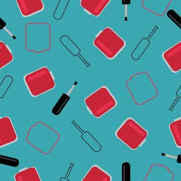 Vector nail polishes seamless pattern Stock Illustration
