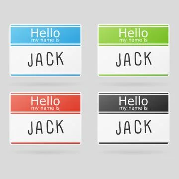 Vector name tags Stock Illustration