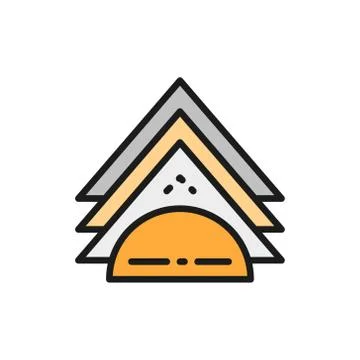 Vector napkin holder flat color line icon. Stock-Illustration