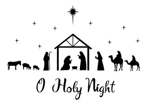 Vector Nativity Scene Stock Illustration