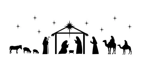 Vector Nativity Scene Stock-Illustration