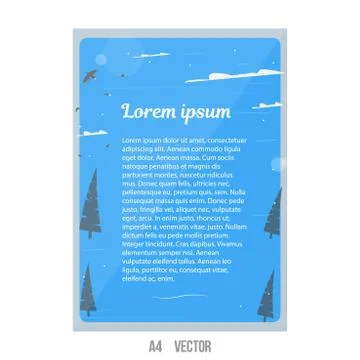 Vector natural brochure. Aspect Ratio for A4 size. Eco poster of green, grey and Stock Illustration