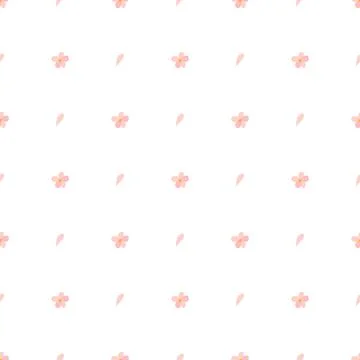 Vector nature graphic background with cherry pink petal and bloom. Stock Illustration