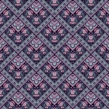 Vector nature patch pattern. Mosaic background Illustrazione stock