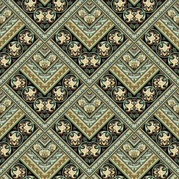 Vector nature patch pattern. Mosaic background Illustrazione stock