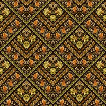 Vector nature patch pattern. Mosaic background Illustrazione stock