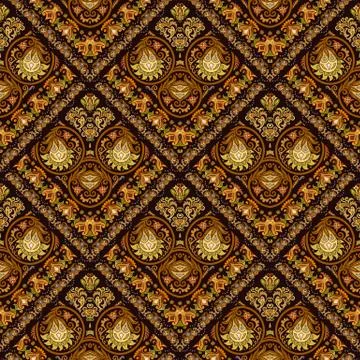 Vector nature patch pattern. Mosaic background Illustrazione stock