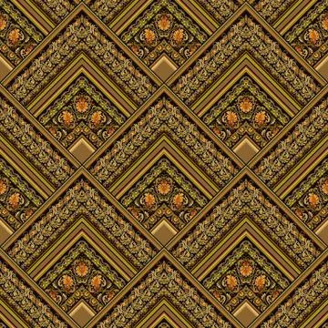 Vector nature patch pattern. Mosaic background イラスト素材