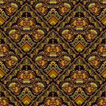Vector nature patch pattern. Mosaic background Illustrazione stock