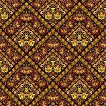 Vector nature patch pattern. Mosaic background Illustrazione stock