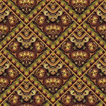 Vector nature patch pattern. Mosaic background Ilustración de archivo