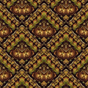 Vector nature patch pattern. Mosaic background Stock Illustration