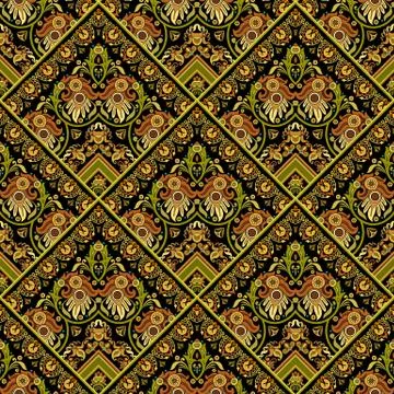 Vector nature patch pattern. Mosaic background イラスト素材