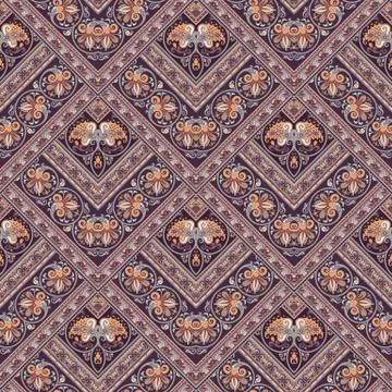 Vector nature patch pattern. Mosaic background Illustrazione stock