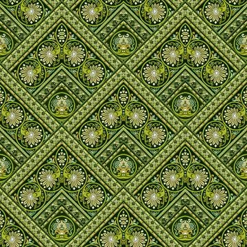 Vector nature patch pattern. Mosaic background Stock Illustration