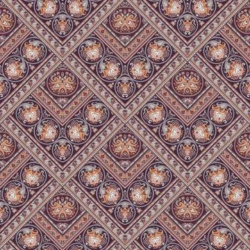 Vector nature patch pattern. Mosaic background Stock Illustration