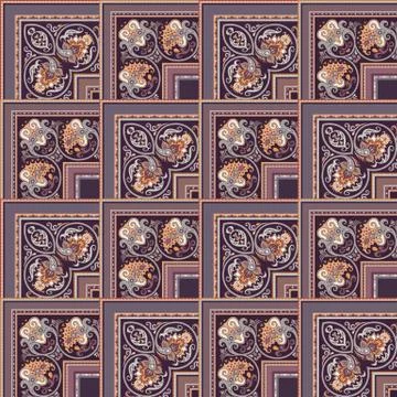 Vector nature patch pattern. Mosaic background Stock Illustration