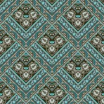 Vector nature patch pattern. Mosaic background 스톡 일러스트