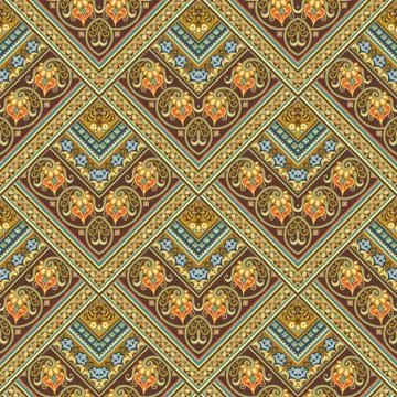 Vector nature patch pattern. Mosaic background Illustrazione stock