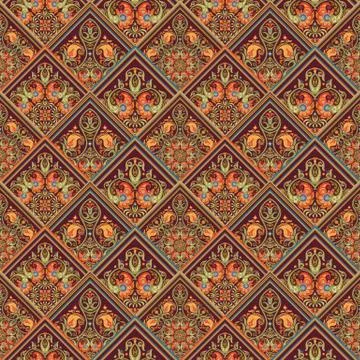 Vector nature patch pattern. Mosaic background Stock Illustration