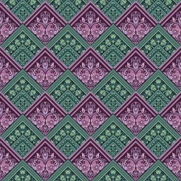 Vector nature patch pattern. Mosaic background 스톡 일러스트